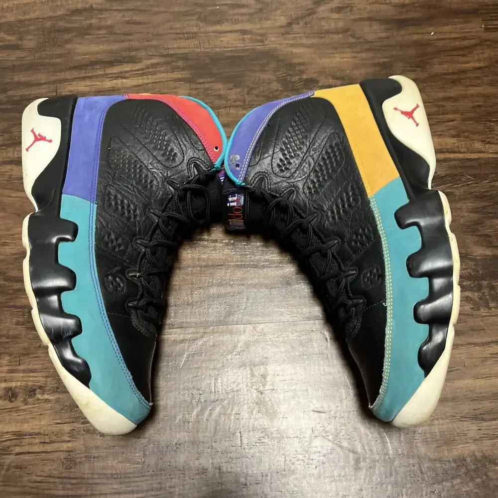 Size 9.5- Air Jordan 9 Retro Dream It, Do It Sneaker 302370 Multi Color CoShoes